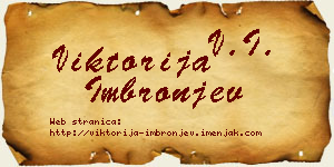 Viktorija Imbronjev vizit kartica